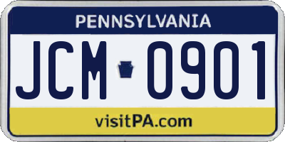 PA license plate JCM0901