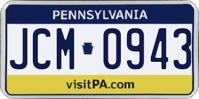 PA license plate JCM0943