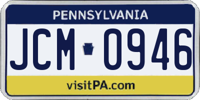PA license plate JCM0946