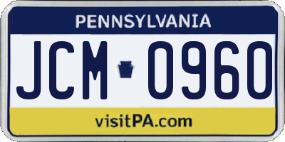 PA license plate JCM0960