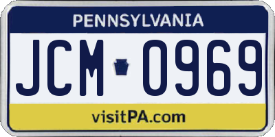 PA license plate JCM0969