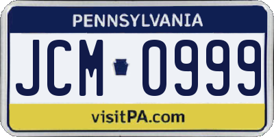 PA license plate JCM0999