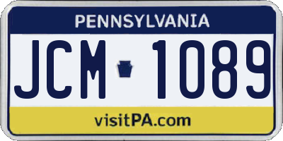 PA license plate JCM1089