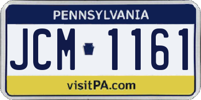 PA license plate JCM1161