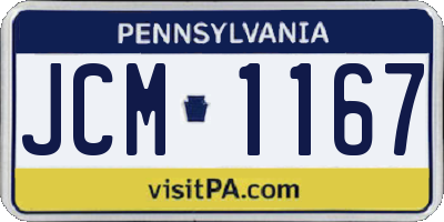 PA license plate JCM1167
