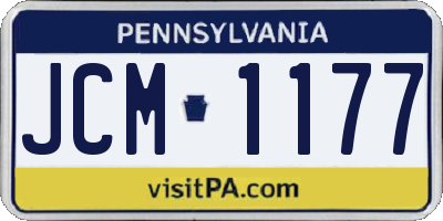 PA license plate JCM1177