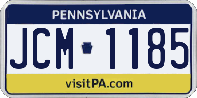 PA license plate JCM1185