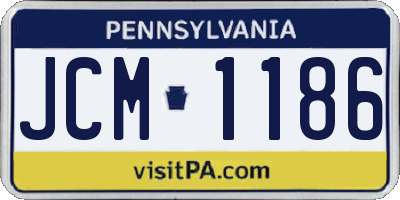 PA license plate JCM1186