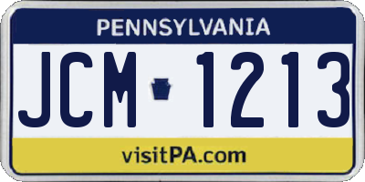 PA license plate JCM1213