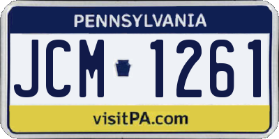 PA license plate JCM1261