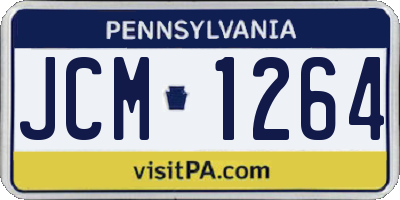 PA license plate JCM1264