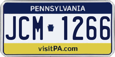 PA license plate JCM1266