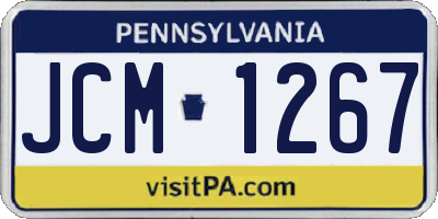 PA license plate JCM1267