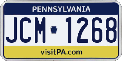 PA license plate JCM1268