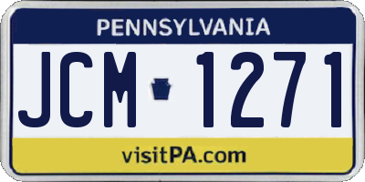 PA license plate JCM1271
