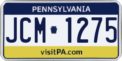 PA license plate JCM1275