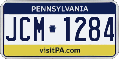 PA license plate JCM1284