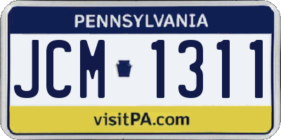 PA license plate JCM1311