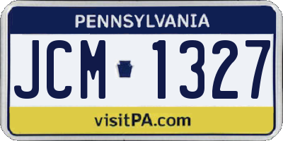 PA license plate JCM1327