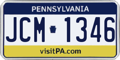 PA license plate JCM1346