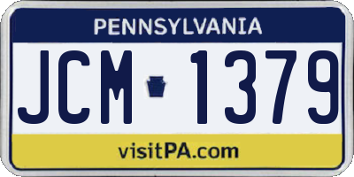 PA license plate JCM1379