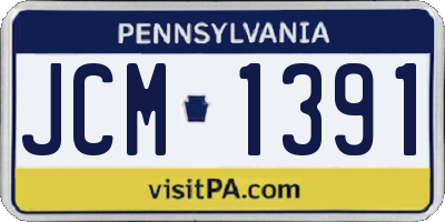 PA license plate JCM1391