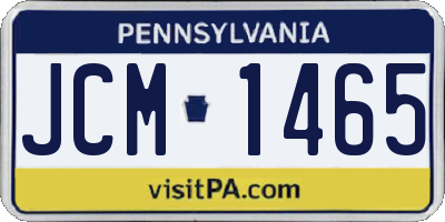 PA license plate JCM1465