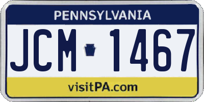 PA license plate JCM1467