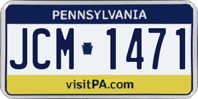 PA license plate JCM1471