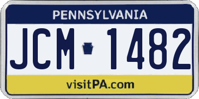 PA license plate JCM1482