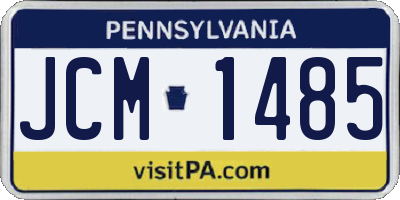 PA license plate JCM1485
