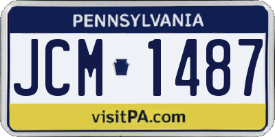 PA license plate JCM1487