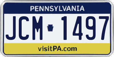 PA license plate JCM1497