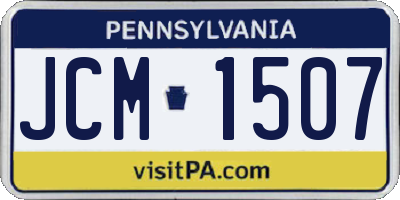 PA license plate JCM1507