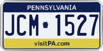 PA license plate JCM1527
