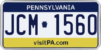 PA license plate JCM1560