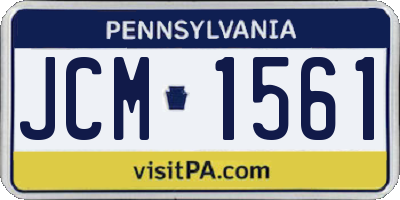 PA license plate JCM1561