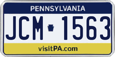 PA license plate JCM1563