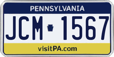 PA license plate JCM1567