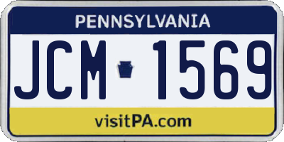 PA license plate JCM1569