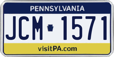 PA license plate JCM1571