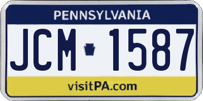 PA license plate JCM1587