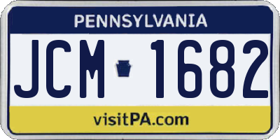 PA license plate JCM1682