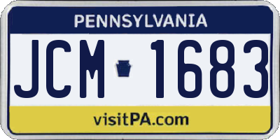 PA license plate JCM1683