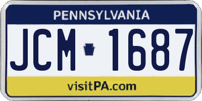 PA license plate JCM1687