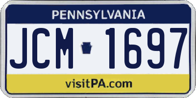 PA license plate JCM1697