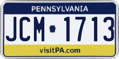 PA license plate JCM1713