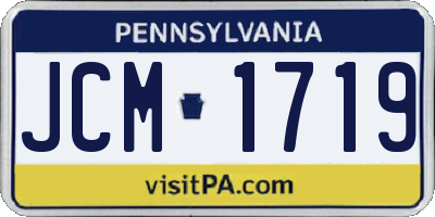 PA license plate JCM1719