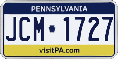 PA license plate JCM1727