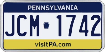 PA license plate JCM1742